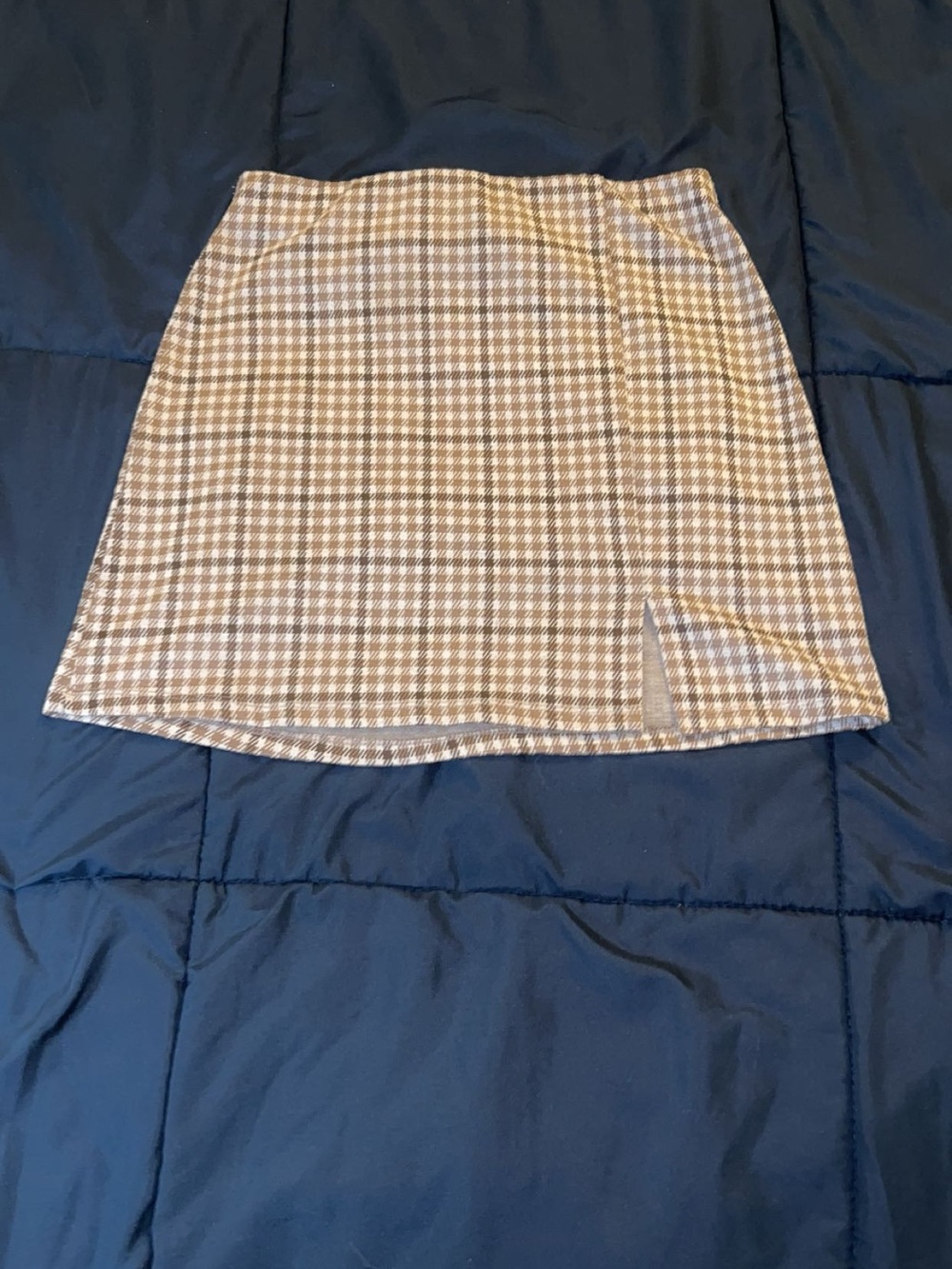 Forever 21 Brown and Cream Plaid Mini Skirt